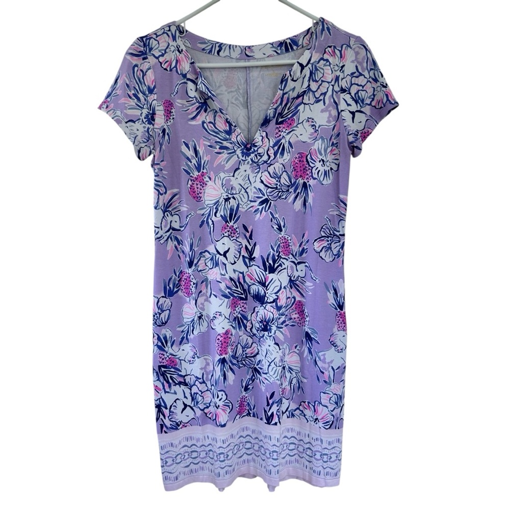 LILLY PULITZER Sophiletta Lilac Verbana Trunks in the Air Dress Size S